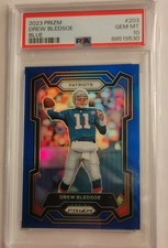 2023 Panini Prizm Blue Drew Bledsoe PSA 10 Patriots SSP Case Hit Color Match 🔥
