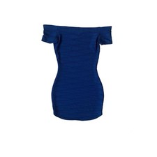 Windsor off the shoulder blue mini dress - small