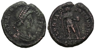 Antike Römisches Imperium Kaiser Theodosius I 379-395 Follis 594/4F D4