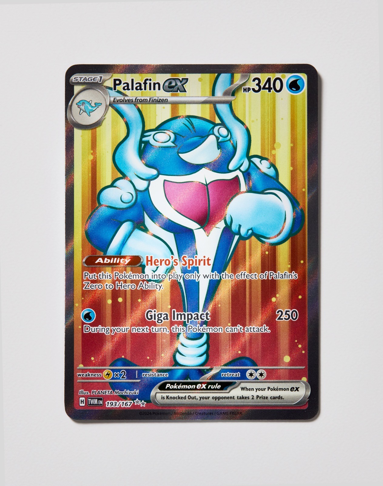 Palafin ex 193/167 Ultra Rare Twilight Masquerade Pokemon Holo Near Mint