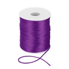 2mm x 110 Yard Nylon Satin String Cord Beading Knotting Cord Red-Violet