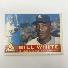 Topps 1960 Bill White 355 St. Louis Cardinals Baseball Trading Card Base Set Topps 1960 Bill White 355 St. Louis Cardinals Baseball Trading Card Base Set