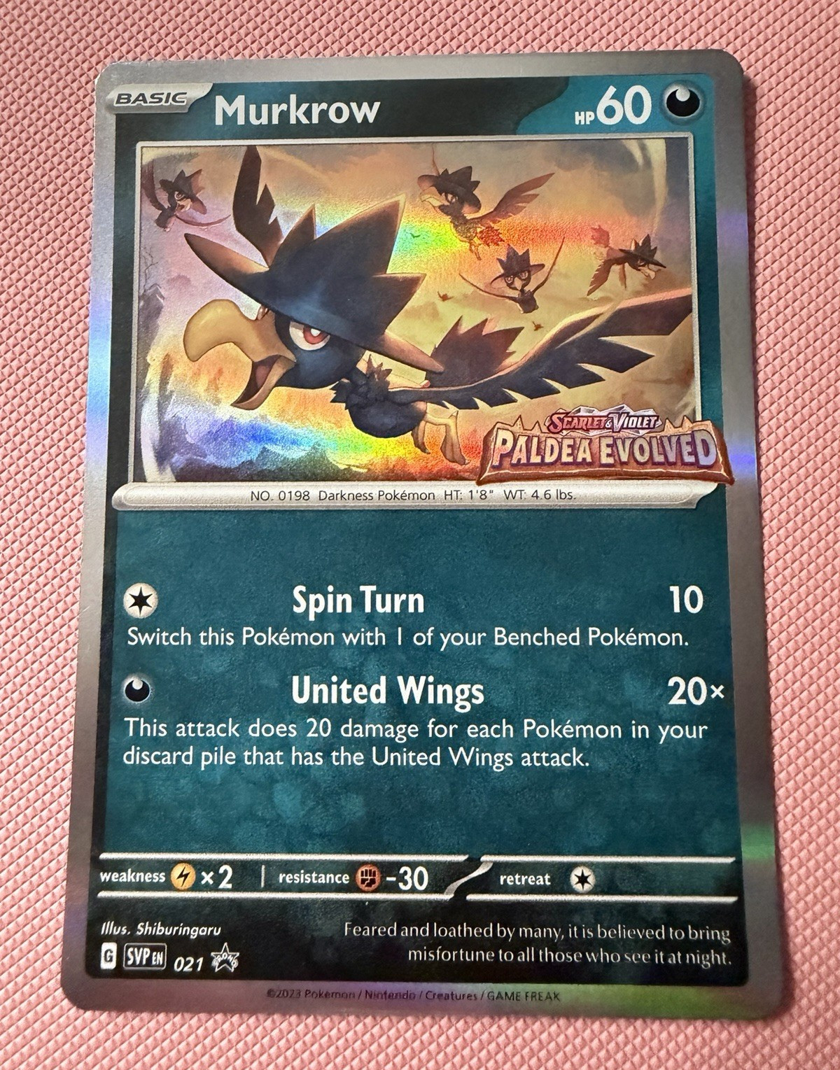 Murkrow 021 SV Promo Prerelease Holo ENG