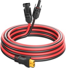 Solar Panel to XT60 Charging Cable 12AWG 9ft , Gonifeto Solar to XT60 Extension