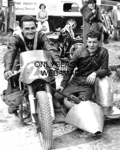 1958 CHRIS VINCENT MOTORCYLE RACING CHAMPION PHOTO NORTON BSA SIDECAR ROAD RACER