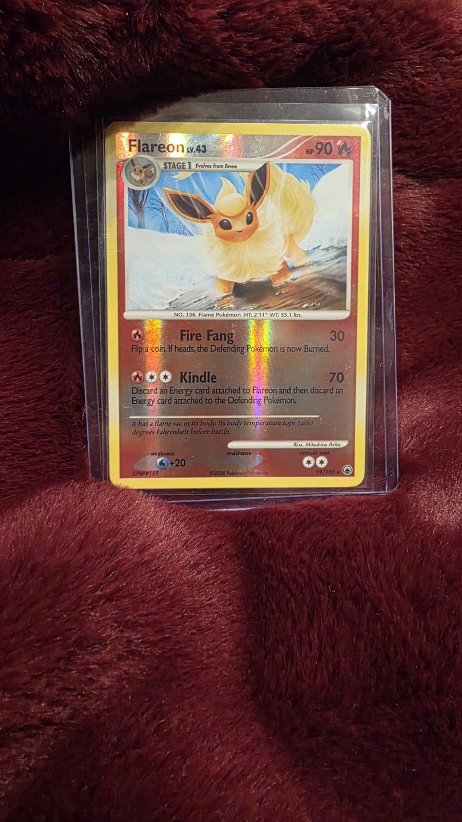 Pokémon TCG Flareon Majestic Dawn 19 Reverse Holo Rare