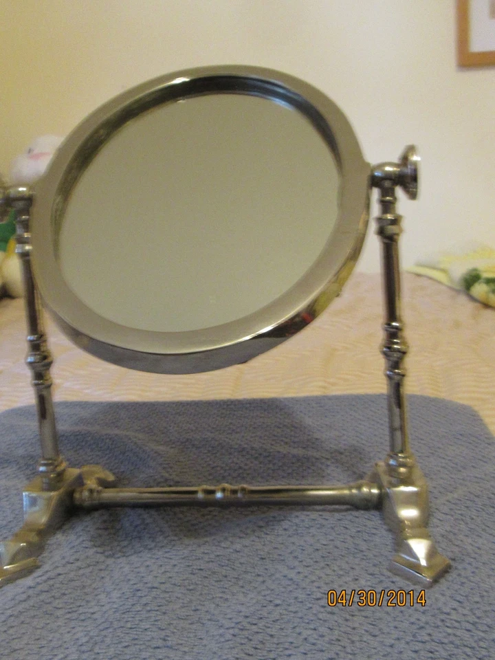 Espejo tocador eduardiano cromado - mesa Foto 2 de 4
