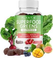 SuperGreens Gummies Daily Greens Superfood with Fruits Vegetables & Vitamins 60