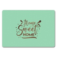 Home Sweet Home FußMatte In 35X50 Cm Ohne Rand Mit Mintfarbenem Hintergrund