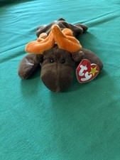 Ty Beanie Baby Chocolate the Moose 1993 With Both Tags