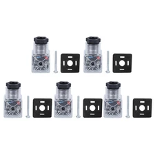 5Pcs Solenoid Coil Plug Hydraulic Valve Transparent Voltage Accessories DC24V