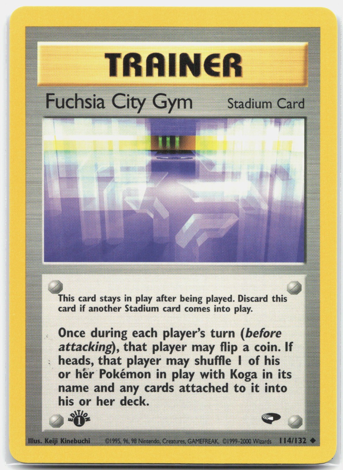 Fuchsia City Gym Uncommon Gym Challenge G2 Stadium 1st Edition 114/132 2000 NM