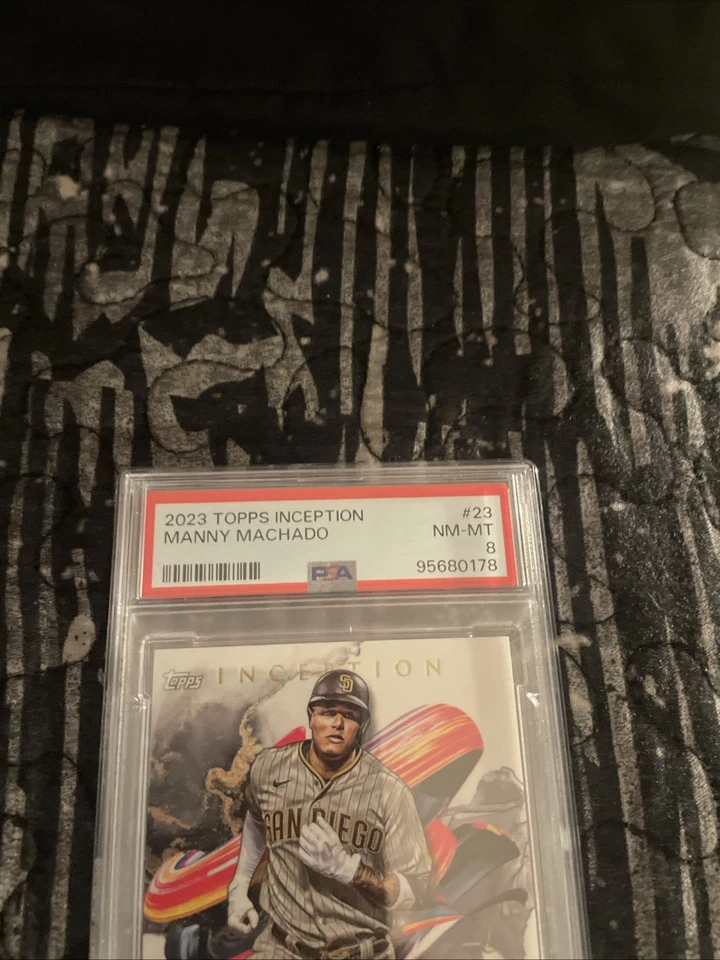2023👉POP 1👈TOPPS INCEPTION⚾️MANNY MACHADO #23 SAN DIEGO PADRES PSA 8👀 RARE $$ - Image 2 of 3