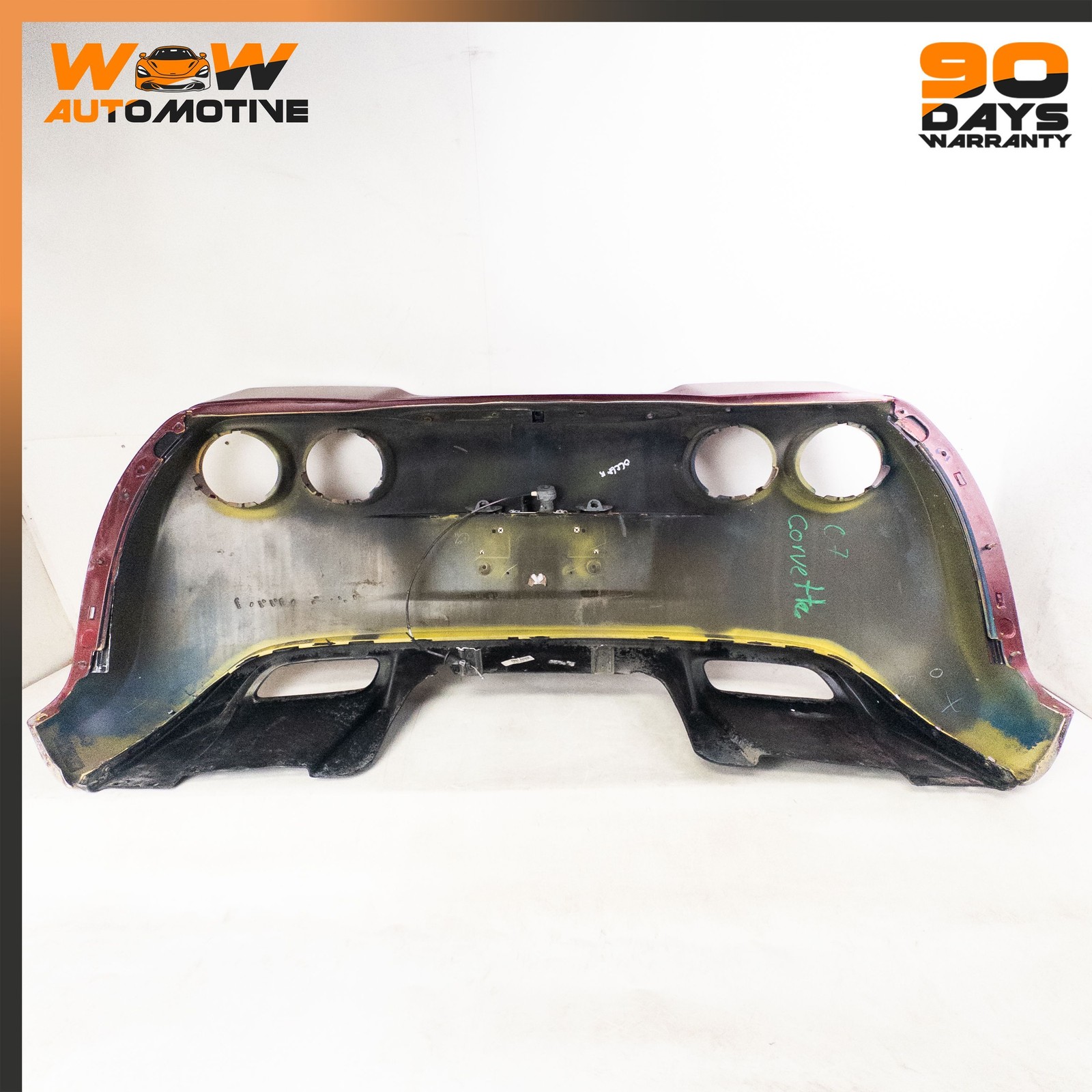 05-13 CHEVROLET CORVETTE C6 REAR BUMPER COVER ASSEMBLY BACK UP LAMP RED OEM