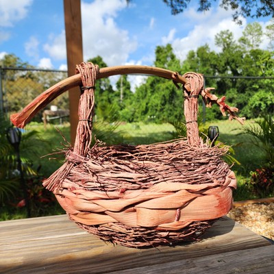 Hand Woven Art Basket - Jean Yao Award Winning Basket Weaver Palm Basket Florida