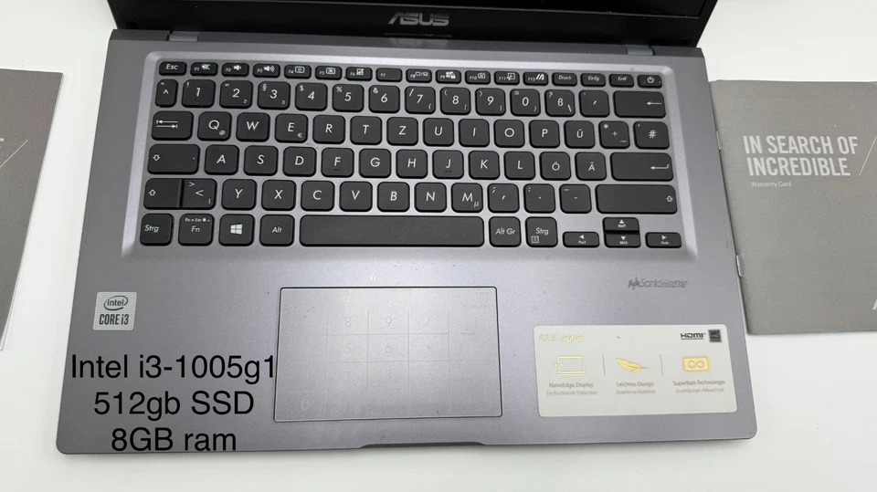 ASUS R465JA Laptop 14 Zoll Intel i3-1005G1 8GB RAM 512GB SSD mit OVP Ladegerät - Bild 2 von 4