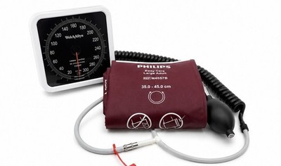 Welch Allyn Blood Pressure Gauge w/ Philips Easy Care LG Adult Cuff (1026)