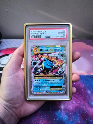 2016 Pokemon XY Evolutions M Blastoise EX 22/108 PSA 10 with Guard