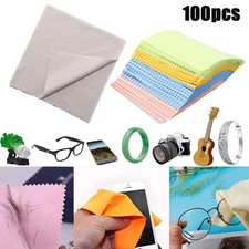 100pcs Cleaner Glasses Lens Cloth Wipes Microfiber Eyeglass Cleaning For Camera