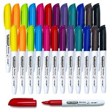 Dry Erase Markers Fine tip 12 Colors, 24 Pack 2 Dozen - Low Odor Whiteboard...