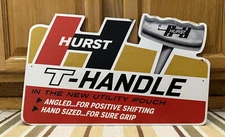 Hurst Shifter Sign T-Handle Parts Tools Gas Oil Vintage Style Wall Decor