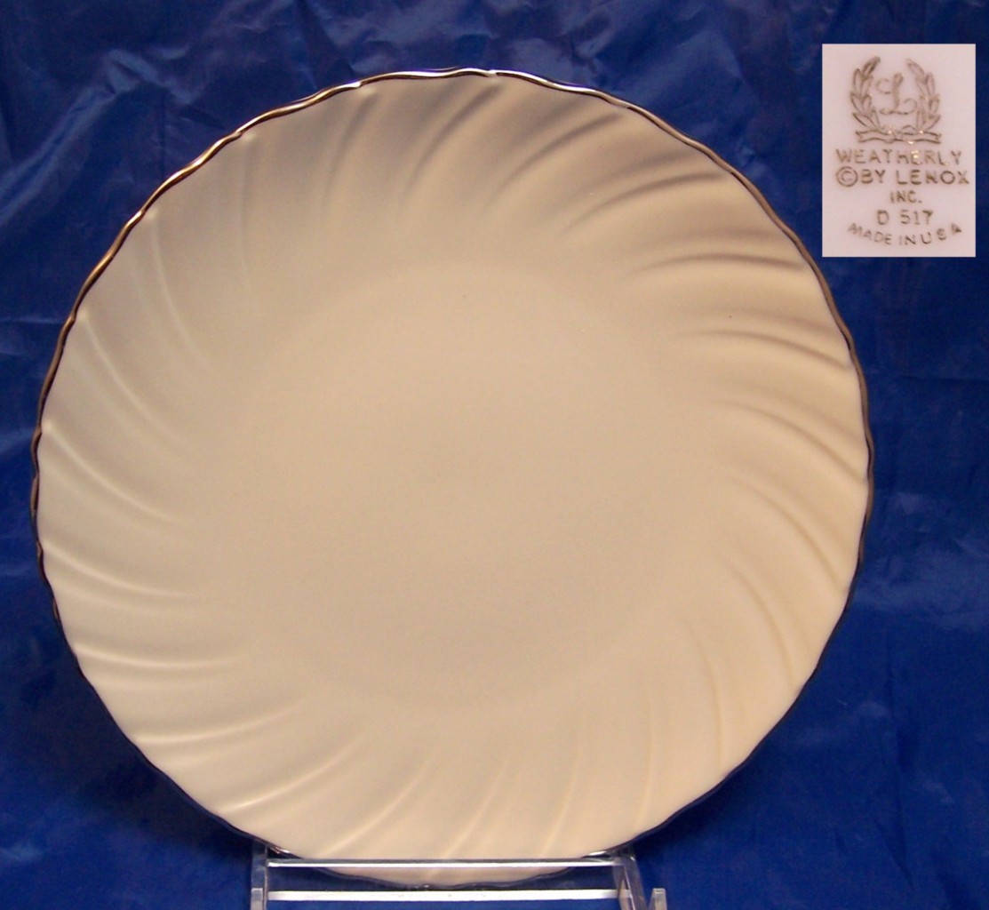Lenox Platinum Edged Weatherly Dinner Plates Made in USA Excellent eBay