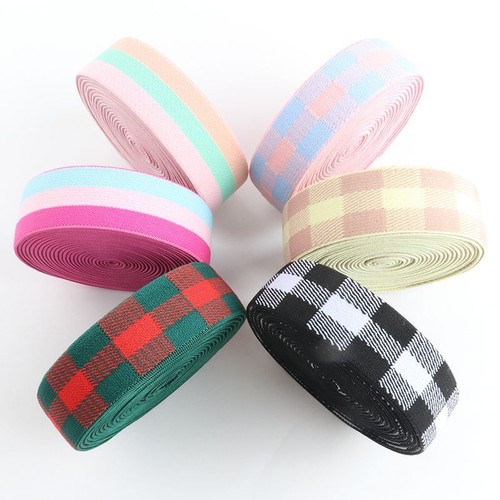Rubber Elastic Band - 25mm Camouflage Stripe Lattice Ribbon Clothing Bags DIY - Picture 4 of 35
