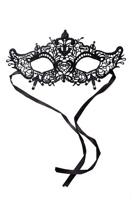Maske Halbmaske Augenmaske Venedig Elfe Gothic Schwarz Spitze Maskenball AE026A