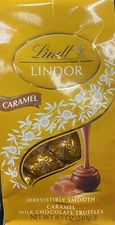 NEW Lindt LINDOR CARAMEL Milk Chocolate Truffles 8.5 oz Bag - FREE SHIP