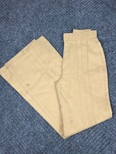 Vintage 70s Levis Flare Pants Womens Size 23x33 Beige Distressed NOS