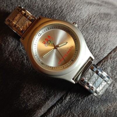 YD-SW WATCH CO. CHINA USA OLYMPICS ''AMAZING AWAITS'' WRIST WATCH