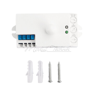 DC12-24V AC110-240V 5.8GHz Microwave Radar Sensor Body Motion HF Detector Switch