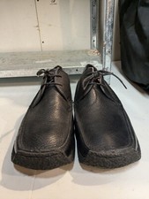 TOP QUALITY VINTAGE BLACK GRAINED LEATHER SHOES by RAVEL, SIZE 44.