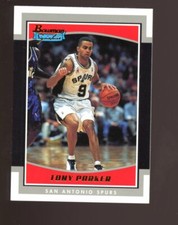 2002-03 BOWMAN SIGNATURE EDITION TONY PARKER SILVER #TP 86/249