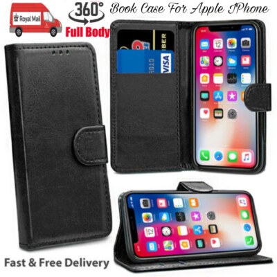 iPhone 11, 13 14 12 X XS XR Wallet Case Hülle Luxus Leder Wallet Book Handy