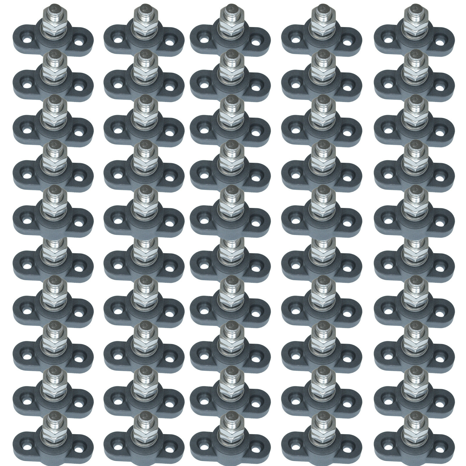 50 pack 12vdc 12 volt DC insulated battery junction post terminal block 3/8-16 