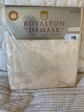 VTG Royalton Damask Classic Timeless Elegant Tablecloth 60" x 118" Oblong