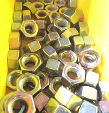 1"-8 Finished Hex Nuts Grade 8 Yellow Zinc