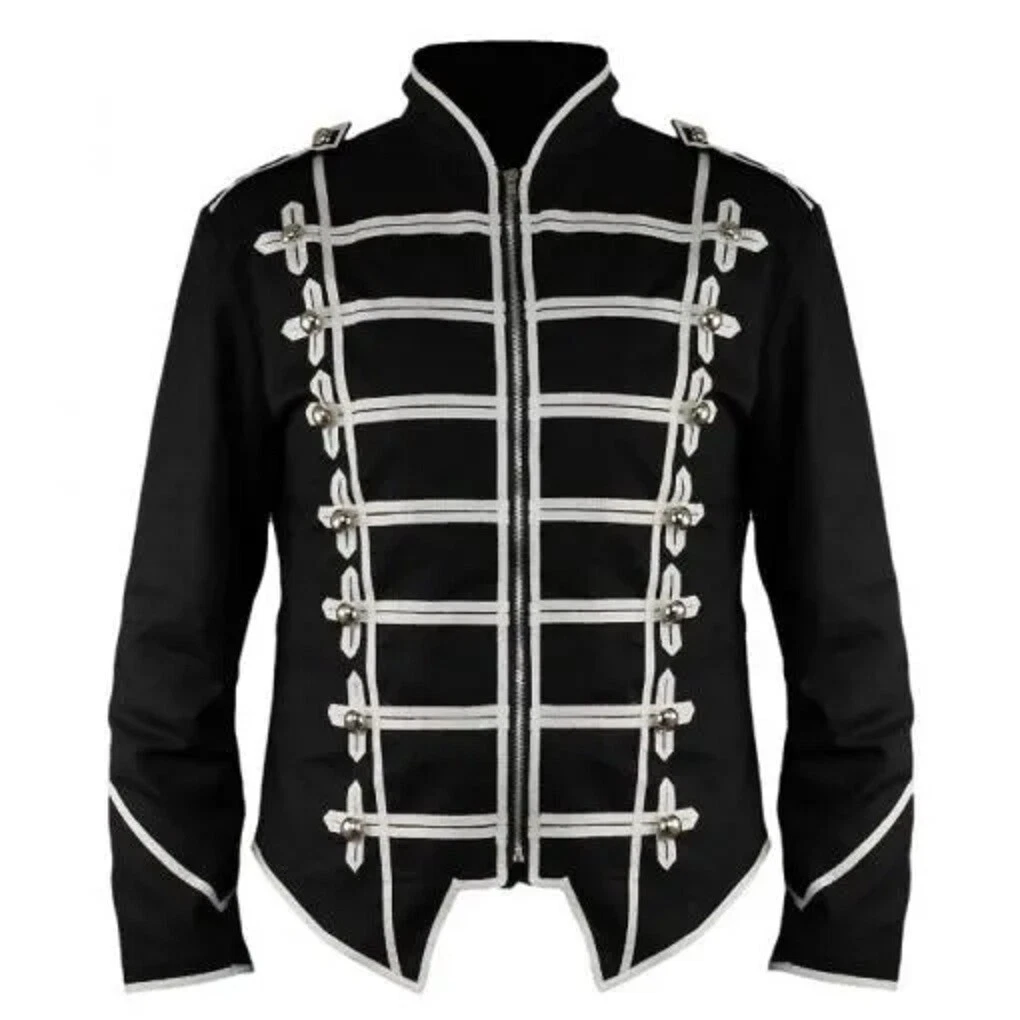 Military Drummer Jacket Black Parade Jacket Goth Punk Adam Ant VTG Style Jacket
