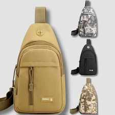 Men Backpack Tactical Sling Bag Chest Shoulder Fanny Pack Crossbody Sport Travel