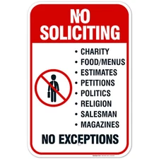 No Soliciting Door Sign, No Soliciting Sign, for House