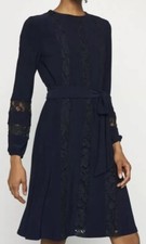 NWT Lauren Ralph Lauren Size 2 Women's Navy Blue Long Sleeve Cocktail Dress