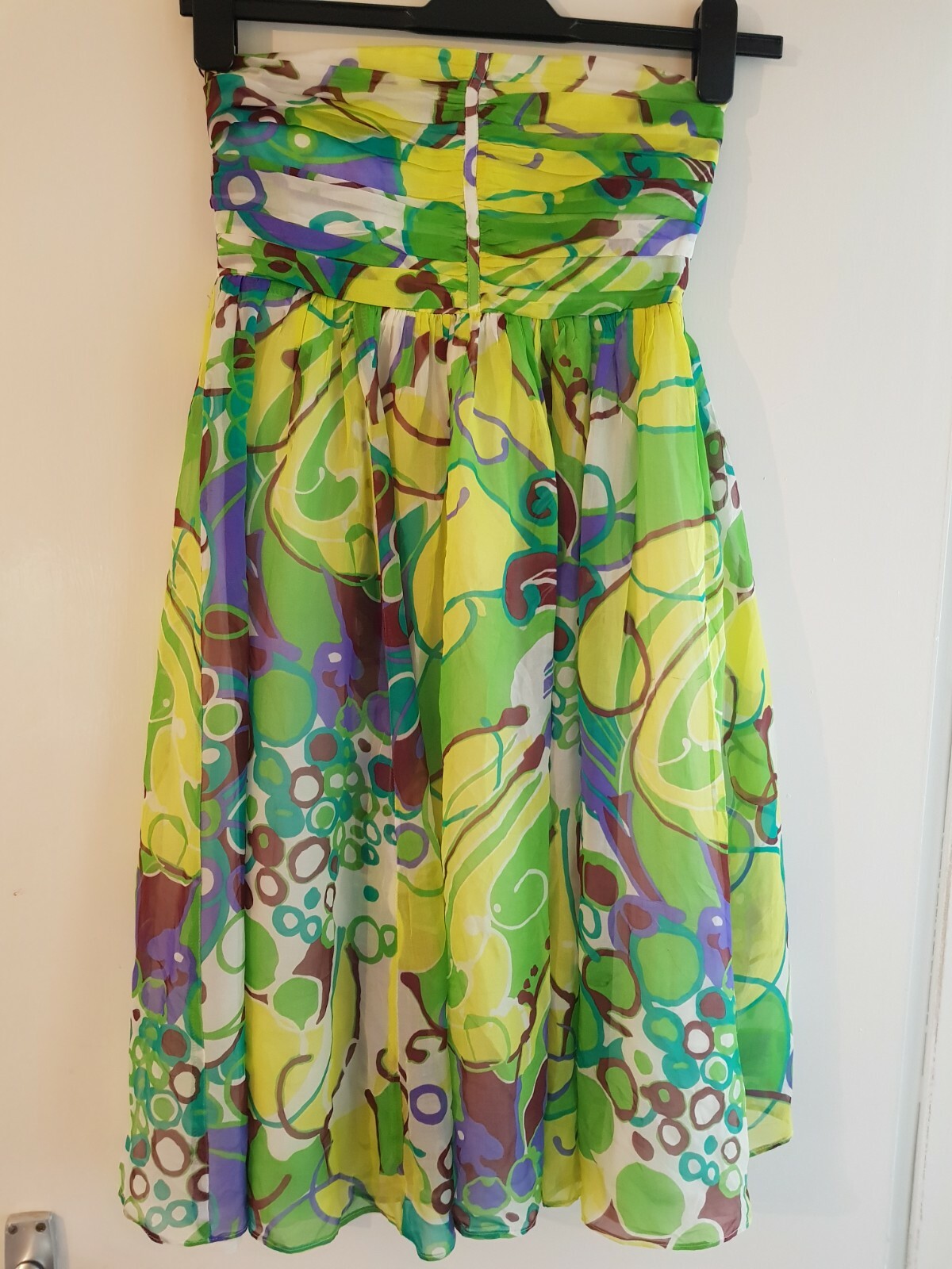 Zara Basic size S small, strapless green bandeau … - image 3