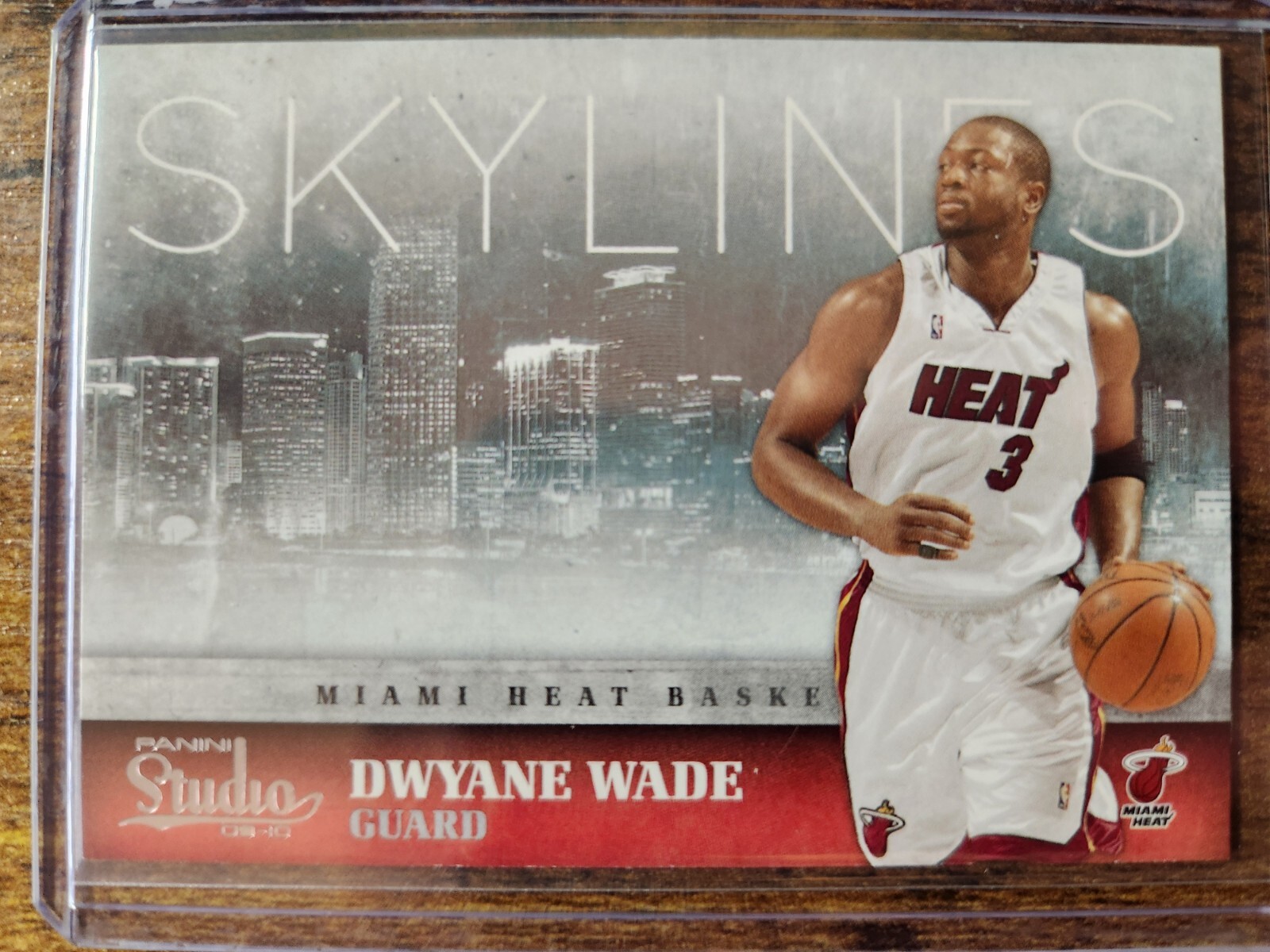 2009-10 Panini Studio Dwyane Wade Skylines #15 Miami Heat HOF