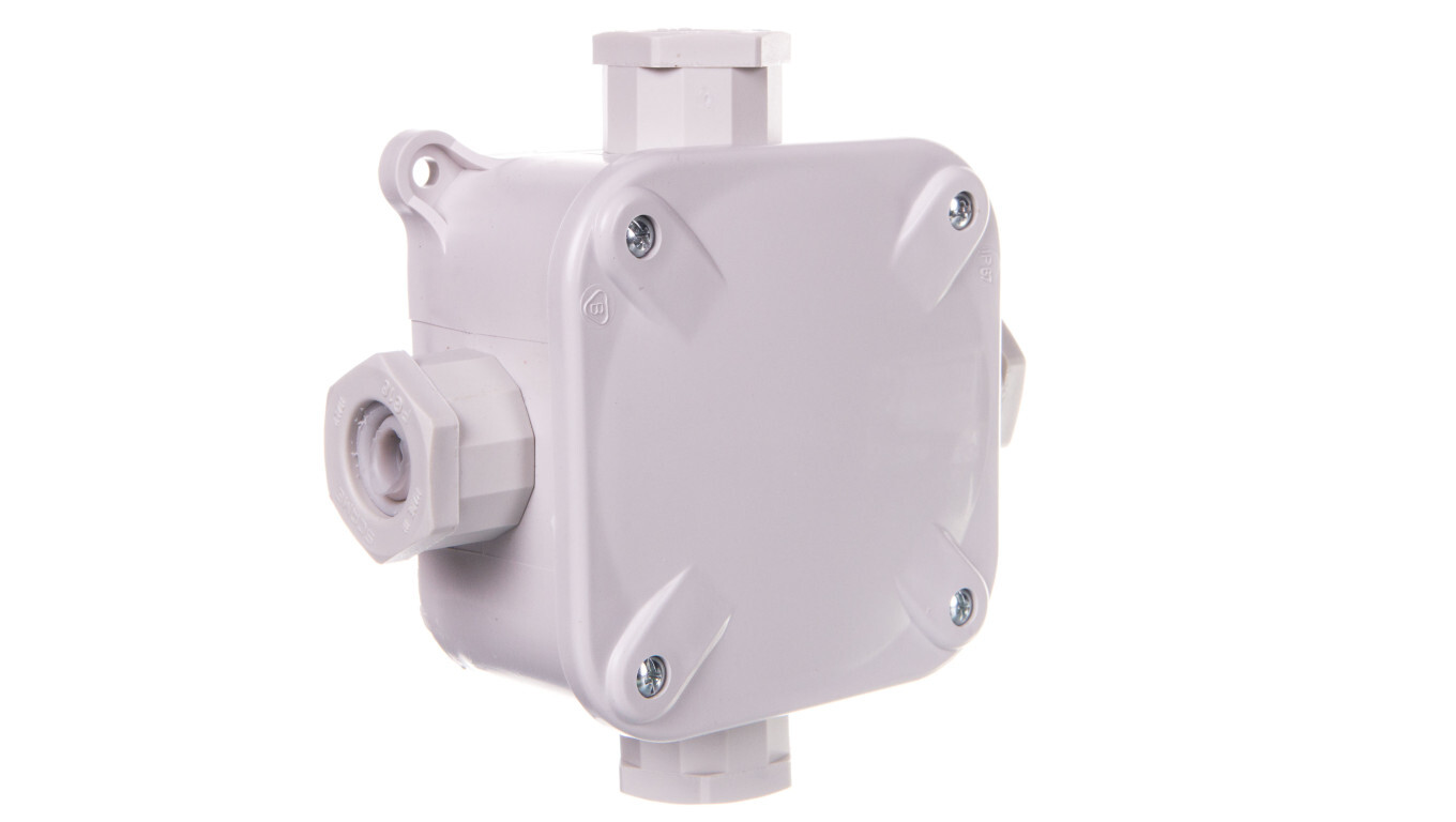 Surface-mounted junction box 4 outlets, 5-way IP67 threaded glands ONH-4B /T2UK