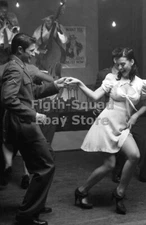 WW2 Picture Photo advanced american army dancing with a woman 5862