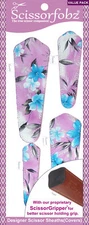SCISSORFOBZ Designer Scissors Sheath Cover 4pc Pack Purple Tropical Flowers