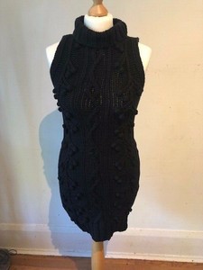 sleeveless polo neck dress