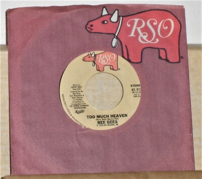 Bee Gees   Too Much Heaven / Rest Your Love On Me - 45 Single Record - Excellent