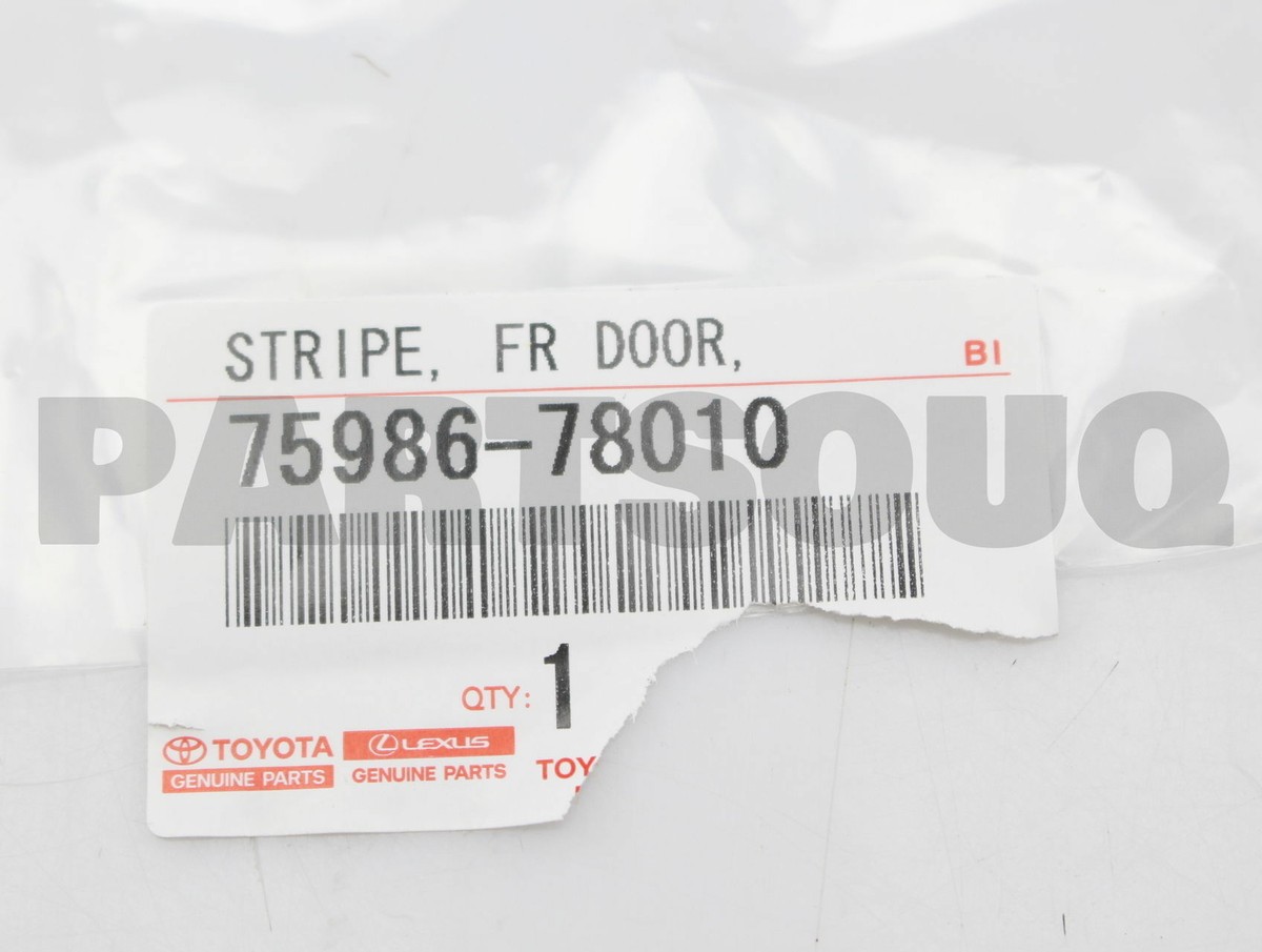 naa様へ♥2/7 7598678010 Genuine Toyota TAPE, BLACK OUT, NO.2 LH 75986-78010 | eBay